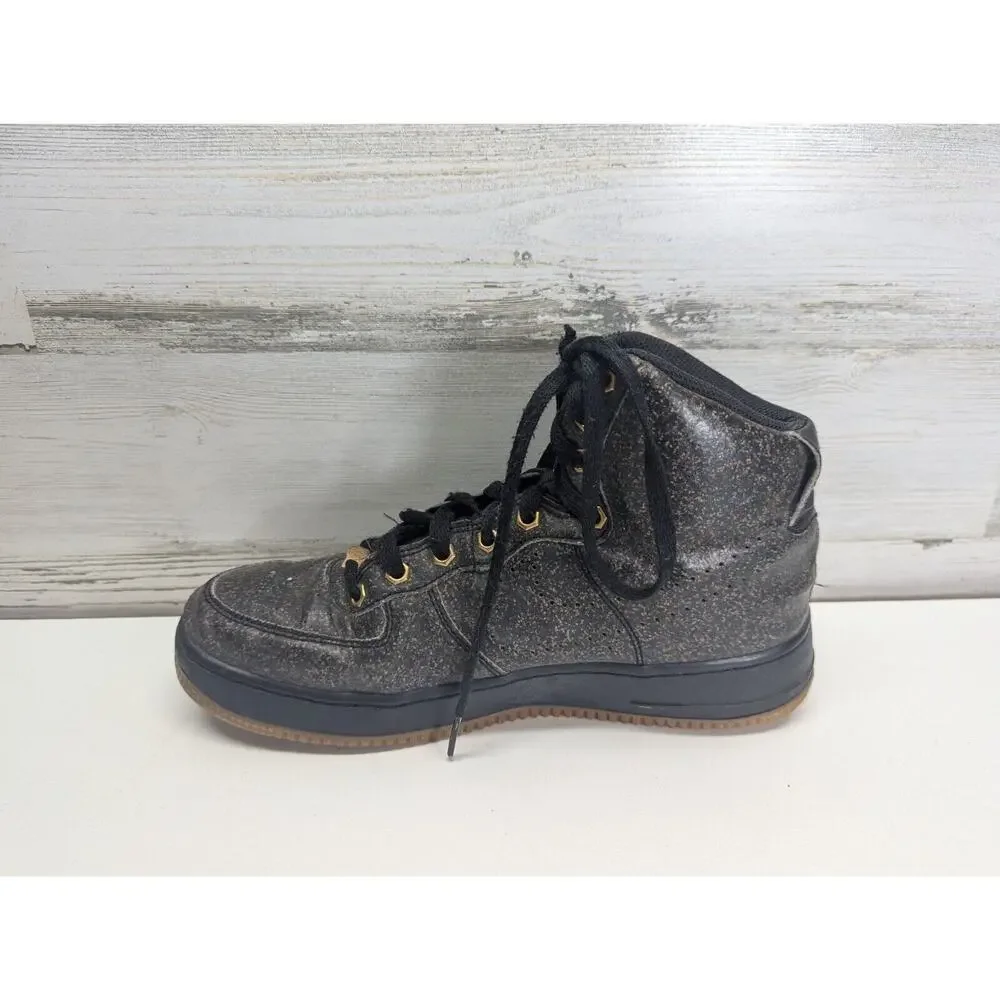 Nike Air Force 1 High Top‎ 807617-007 LV8 GS Black Gum Speckled 7Y (Youth)